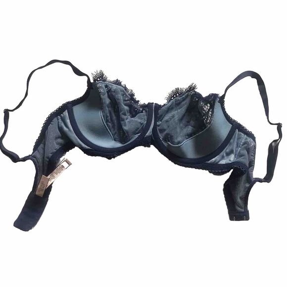 Victoria’s Secret Blue Lace Dream Angels Push Up Without Padding Bra Size 34DD - Picture 9 of 9